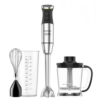 Taurus Bapi 1500 Luxe XL Plus rokas blenderis, 1500W, 20 ātrumi, nerūsējošais tērauds, 800 ml trauks, 1 L smalcinātājs, putotājs