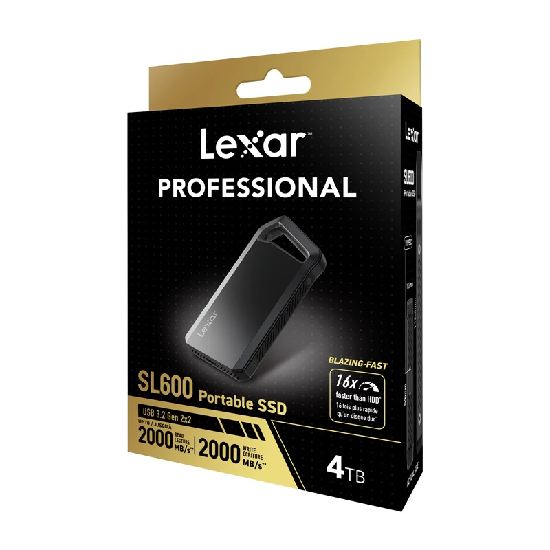 Lexar SL600 4TB pārnēsājams SSD disks - Space Gray, USB 3.2 Gen 2x2, līdz 2000MB/s lasīšana