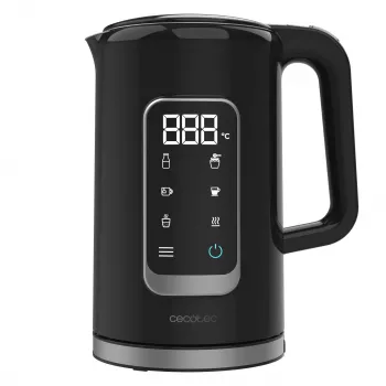 Cecotec ThermoSense 500 Touch elektriskā tējkanna, 1,7 L, 2200 W, melna