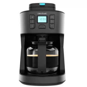 Cecotec Coffee 66 Grind & Drop Drip Coffee Maker with Conical Burr Grinder, 1.2 L, 900 W, Black