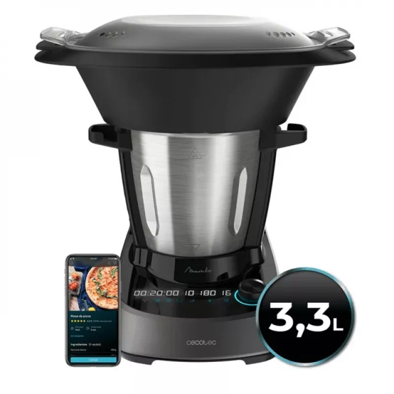 Cecotec Mambo 11090 Multifunkcionāls virtuves kombains, 1700 W, 3,3 L, nerūsējošais tērauds, Wi-Fi