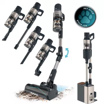 Cecotec Conga Rockstar 5500 Hurricane Station Pet Flex Bezvadu Stieņa Putekļsūcējs