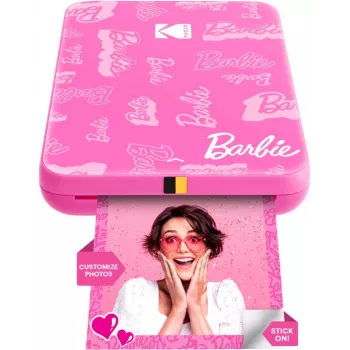 KODAK Step Slim Barbie Instant Photo Printer - Bluetooth 5.0, ZINK Zero Ink Technology, 2x3 collu izdrukas, Barbie Pink