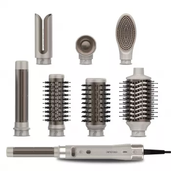 Cecotec CeramicCare 8in1 AirGlam Gyro matu veidotājs, šampanieša krāsā