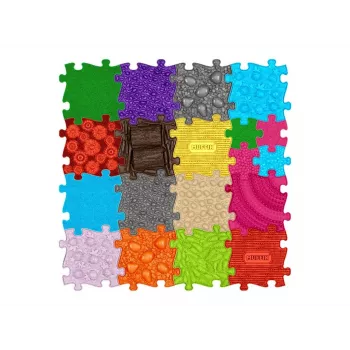 Ortopēdisko sensoro paklāju komplekts 19-in-1 XXL 19 puzles gabali Sensory Muffik / MFK-025-1