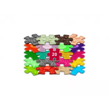 Muffik Sensory Orthopedic Mat Set 20-in-1 Mini Puzzle 20x Sensory Mats MFK-051
