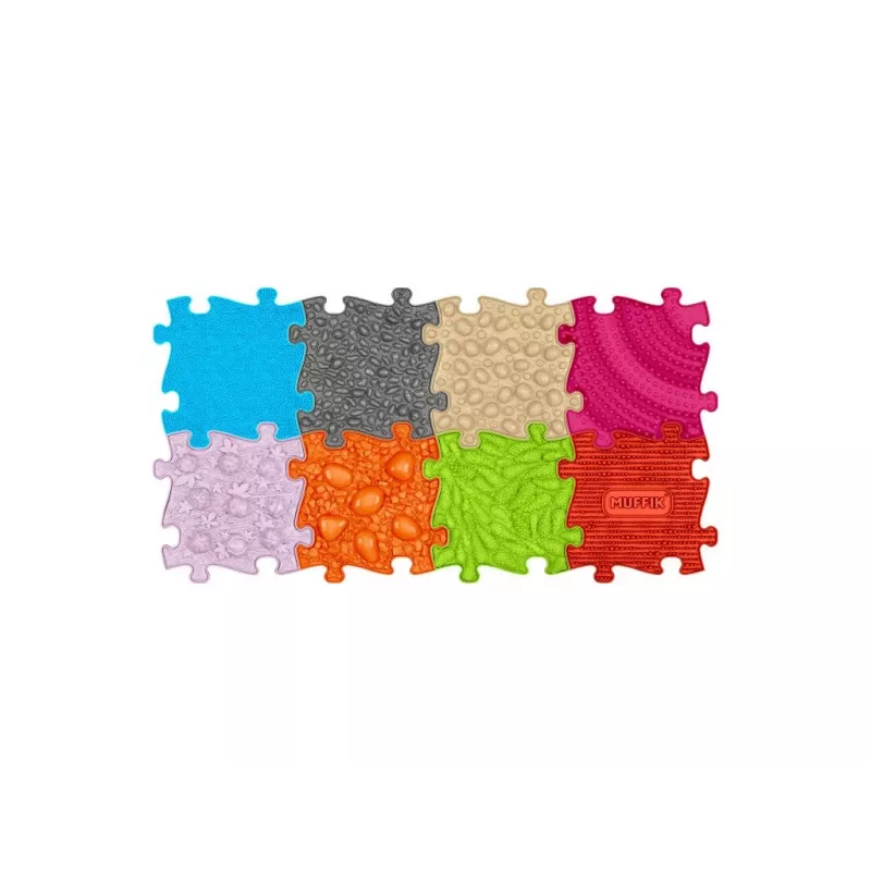 Ortopēdisko sensoro paklāju komplekts 8-in-1 Medium 8 puzles paklāji Muffik MFK-020-01