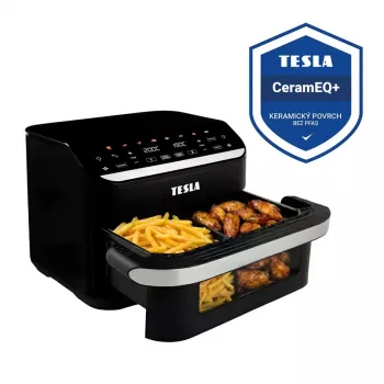 TESLA Aircook DualHeat QD575 XXL fritieris 10 L, melns