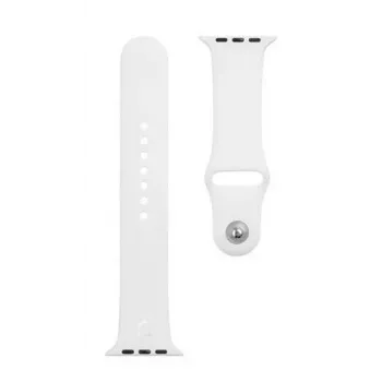 Taktiskā Apple silikona siksniņa pulkstenim 1/2/3/4/5/6/7/SE 42/44/45mm balta