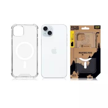 Taktiskais aizmugurējais vāciņš MagForce Plyo iPhone 15 Plus caurspīdīgs