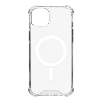 Taktiskais aizmugurējais vāciņš MagForce Plyo iPhone 15 Plus caurspīdīgs
