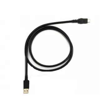 Zebra EVM USB-C uz USB-A sakaru un uzlādes kabelis, 1m, melns