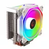 Rampage Octagon C50 CPU Air Cooler, 120mm ARGB Fan, White, LGA 1700/AM5