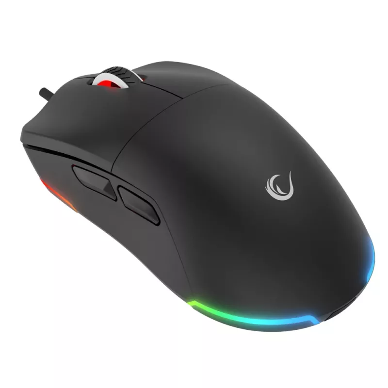 Rampage BLINK Vadu USB spēļu pele, 12800 DPI, RGB, optiskais sensors, melna