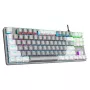 Rampage Snug RGB KRGD Blue mehāniskā spēļu tastatūra, Tenkeyless, Pelēki-Balta