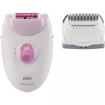 Braun Silk-epil 3 SE3-031 Epilators Balts/Rozā