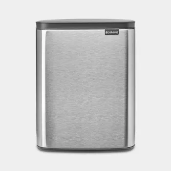 Brabantia BO Atkritumu tvertne 12 litri, matēts tērauds, pret pirkstu nospiedumiem