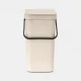 Brabantia Sort & Go atkritumu tvertne Soft Beige 12 L (251726)