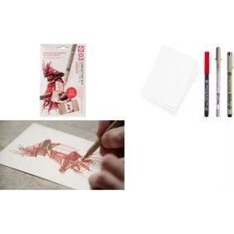 Sakura Samurai Drawing Set Black 6 Pens