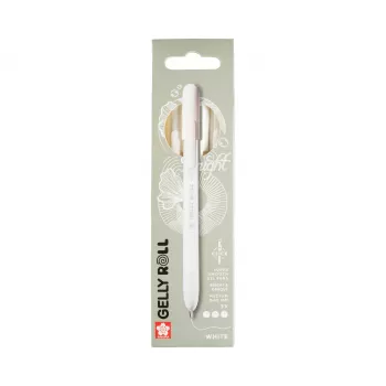 Sakura Gelly Roll Retractable Classic Gel Pen Transparent 0.45 mm White Ink