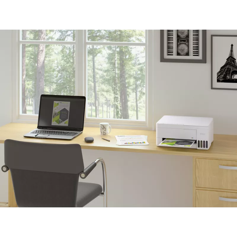 Epson EcoTank L3356 Daudzfunkciju tintes printeris, krāsains, A4, 33 lpp/min, USB, Wi-Fi, balts