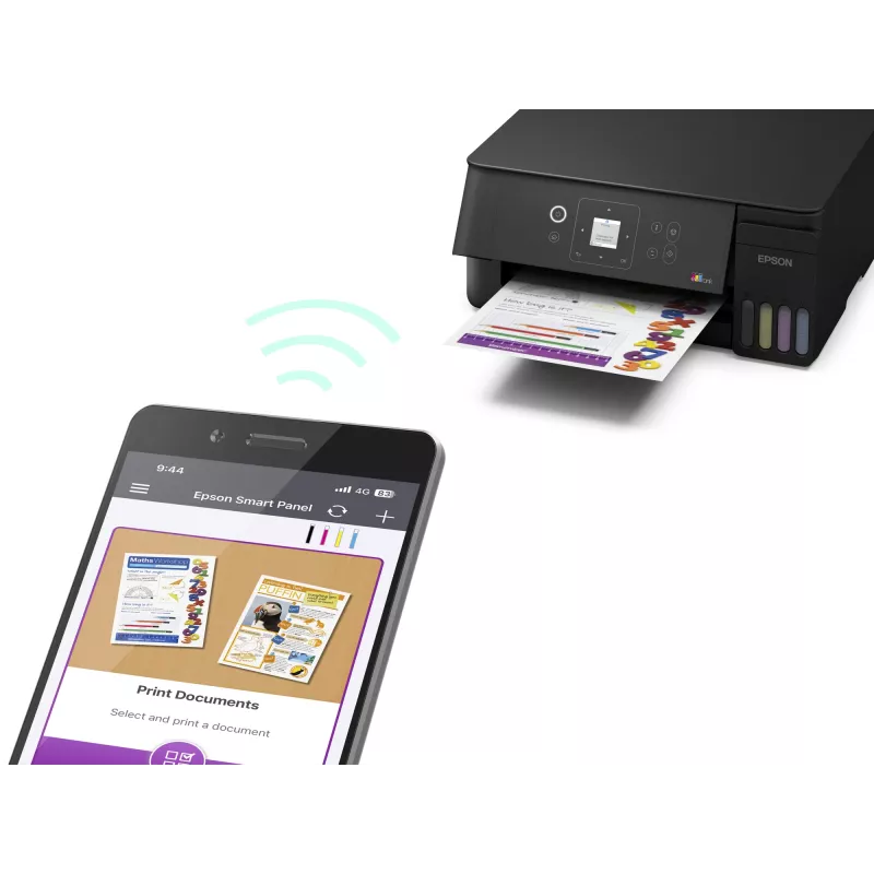 Epson EcoTank L3361 Daudzfunkciju tintes printeris - Krāsu - A4 - 33 lpp/min (Melnraksts) - Wi-Fi - USB - Melns