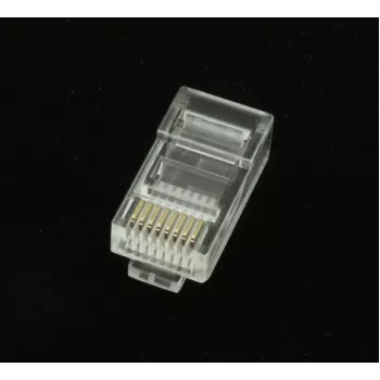 Gembird LC-8P8C-002/50 RJ-45 Modular Plug, Transparent, Gold-Plated, 50-Pack