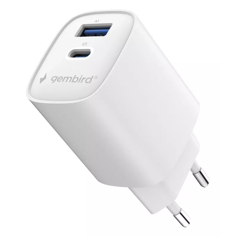 Gembird TA-UC-1A1C-PD45-01-W 45W USB-C PD sienas lādētājs balts