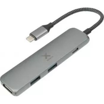 Xtorm XWH03 USB-C Hub - USB 3.2 Gen 1, 4K HDMI, 60W PD, Alumīnijs, Melns