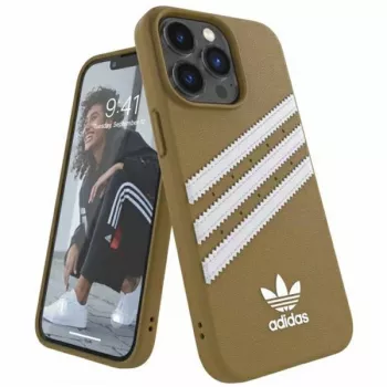 Adidas OR Moulded PU iPhone 13 Pro Case Beige-Gold 47806
