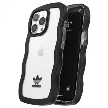 Adidas OR Wavy Case iPhone 13 Pro / iPhone 13 6,1 inch Melns Caurspīdīgs