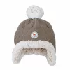 Lodger Double-Layer Winter Fleece Beanie Hat Brown Buffalo 1-2 Years