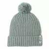 Lodger 100% Merino vilnas cepure ar pomponu Piparmētru zīds 6-12 mēneši