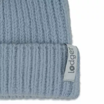 Lodger 100% Merino Wool Baby Beanie Hat Blue Fogg 6-12 Months