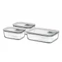 MEPAL EasyClip Pārtikas Uzglabāšanas Trauku Komplekts, Nordic Green, 3 Gabali (2x 0.7 L, 1x 1.5 L)