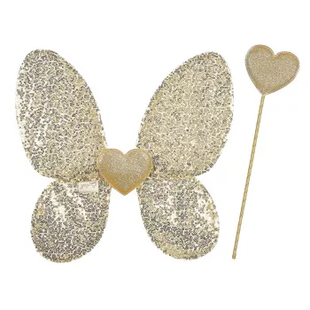 Souza! Gold Wings with Sequins and Heart Wand Phoebe