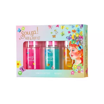 Souza! Bērnu matu un ķermeņa miglas komplekts 3 x 50 ml