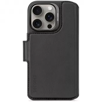 Decoded Leather Detachable Wallet iPhone 16 Pro - Melns