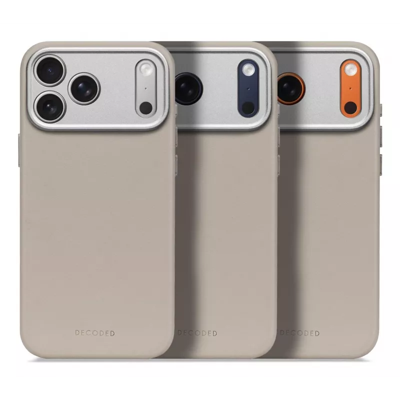 Decoded ādas aizmugures vāciņš iPhone 17 Pro Max MagSafe saderīgs, Solid Clay