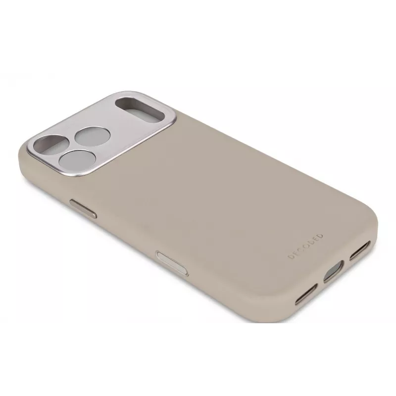 Decoded ādas aizmugures vāciņš iPhone 17 Pro Max MagSafe saderīgs, Solid Clay