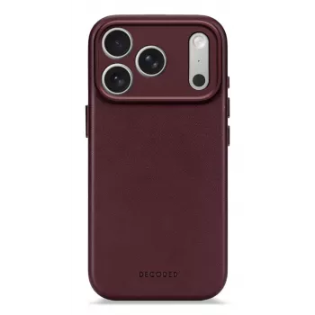 Decoded Leather Backcover iPhone 17 Pro Max Dark Ruby