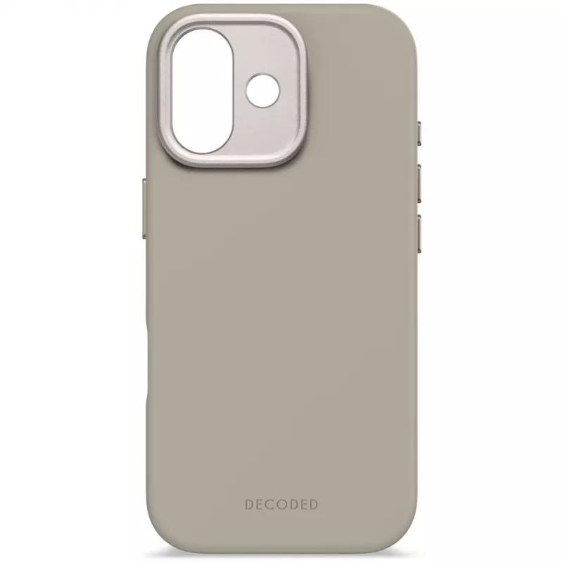 Decoded AntiMicrobial Silicone aizmugurējais vāciņš iPhone 17 MagSafe saderīgs, mīksts taupe