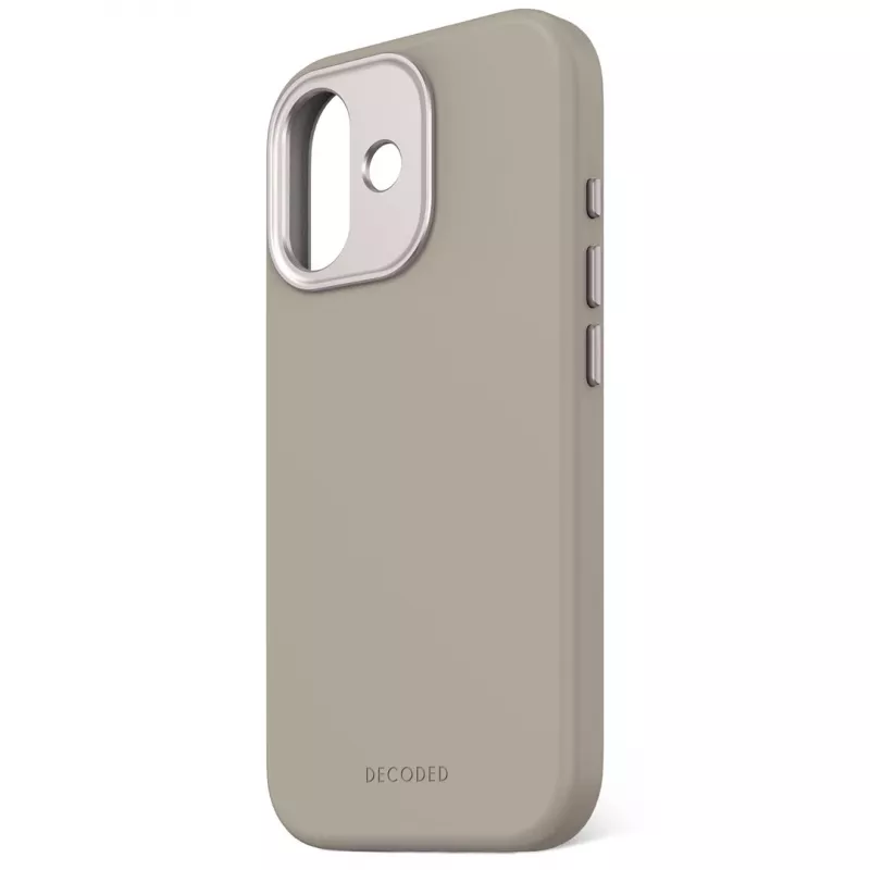 Decoded AntiMicrobial Silicone aizmugurējais vāciņš iPhone 17 MagSafe saderīgs, mīksts taupe
