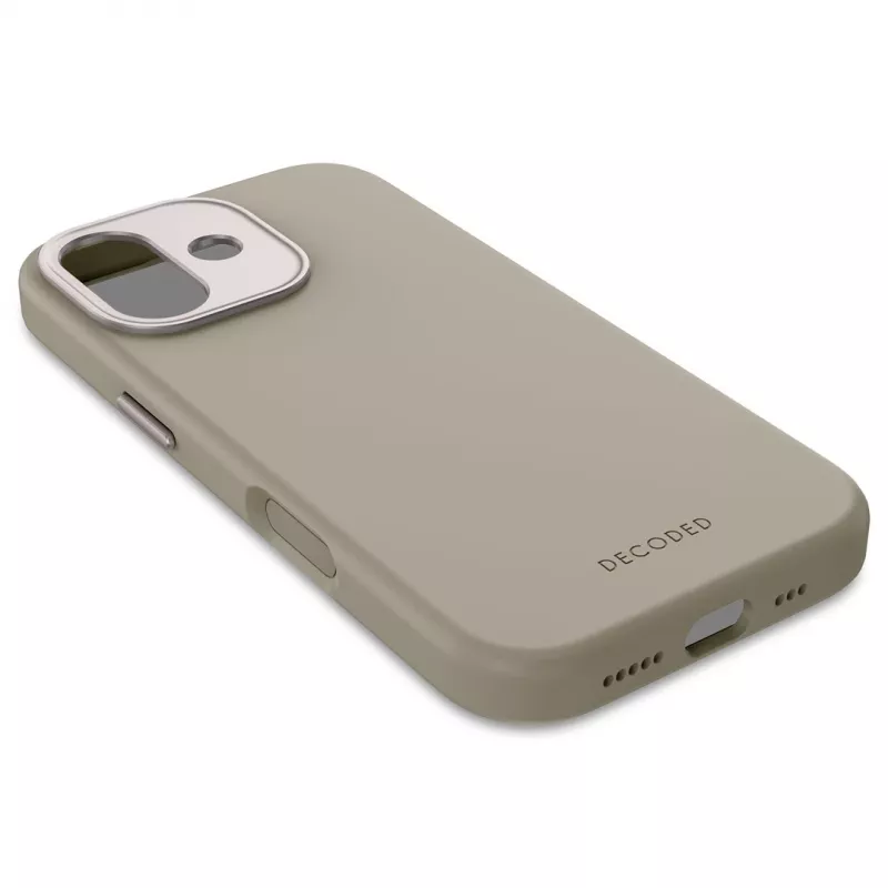 Decoded AntiMicrobial Silicone aizmugurējais vāciņš iPhone 17 MagSafe saderīgs, mīksts taupe