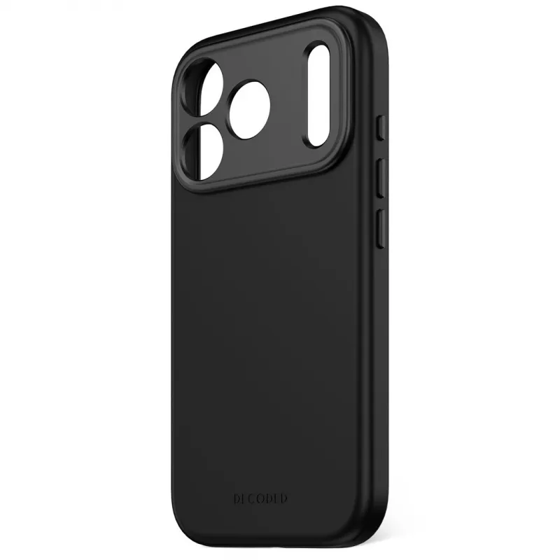 Decoded AntiMicrobial Silicone Back Cover for iPhone 17 Pro with MagSafe (Phantom Black)