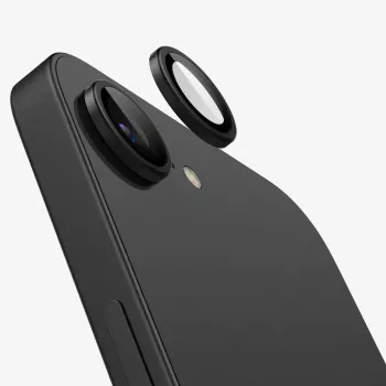 Spigen Optik Pro Glas.tR EZ Fit Camera Protector 2-Pack for iPhone 16E/17E Black