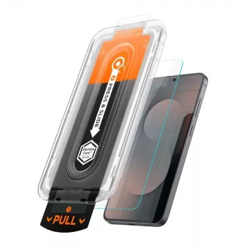 Spigen Glas.tR EZ Fit Pro HD rūdīta stikla ekrāna aizsargs Samsung Galaxy S25 FE - caurspīdīgs (2 iepakojumā)