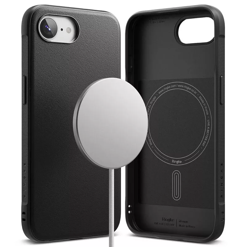 RINGKE ONYX Magnetic MagSafe Maciņš iPhone 16E / 17E, Melns