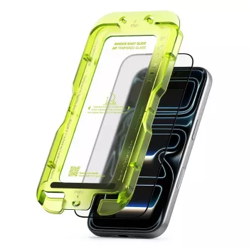 Ringke Easy Slide pretatstarojošs rūdīta stikla ekrāna aizsargs iPhone 17 Pro Max, melns