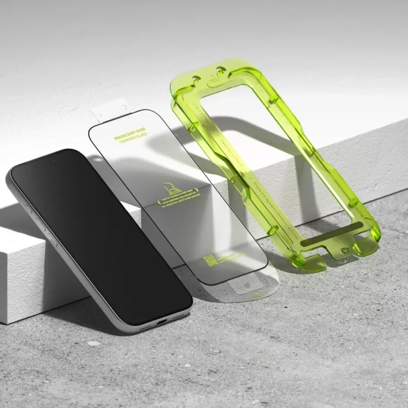 Ringke Easy Slide 2-Pack Tempered Glass Screen Protector for iPhone 17 Pro - Black